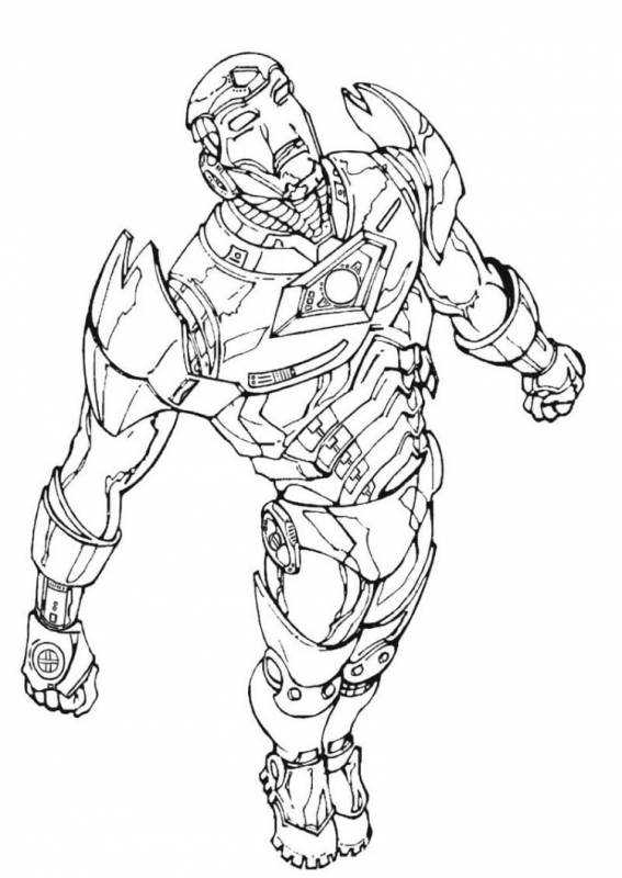 Раскраска Супергерои Железный человек