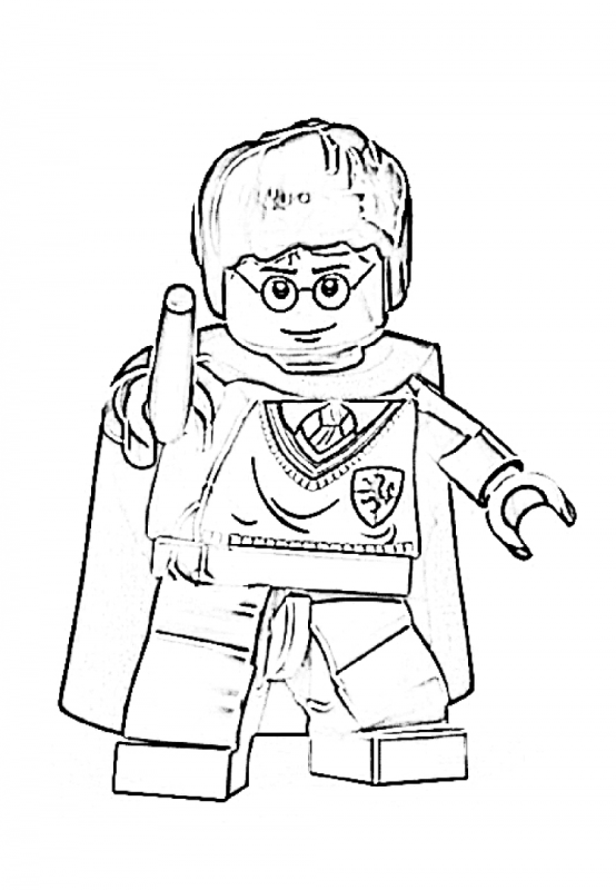 Лего Гарри Поттер Хагрид раскраска