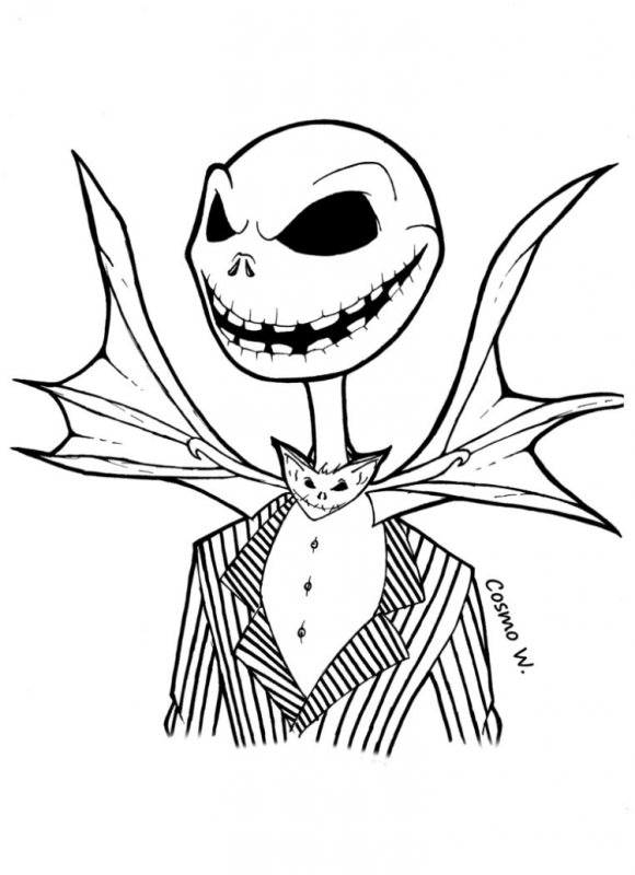 Кошмар перед Рождеством раскраска