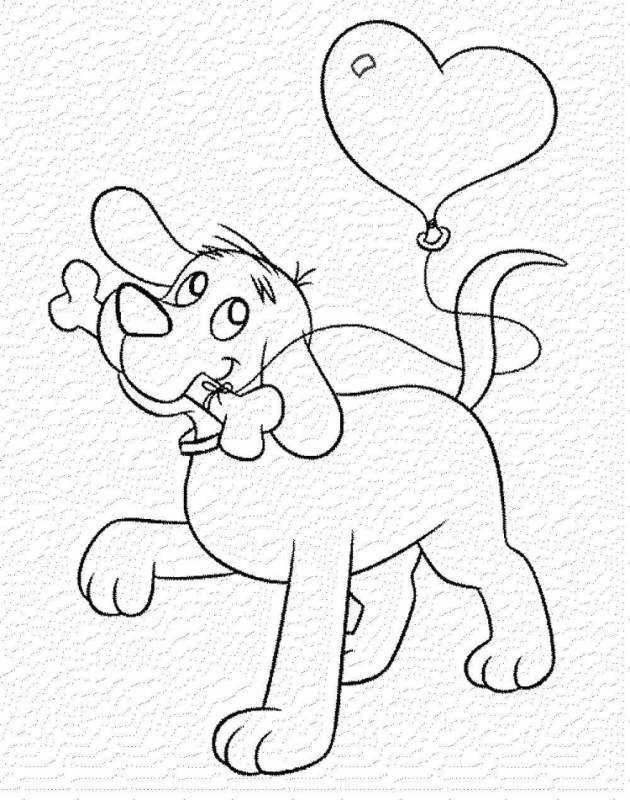 Собака раскраска для детей