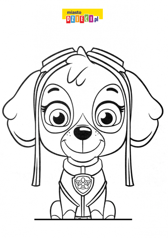 Раскраски для девочек Скай Щенячий патруль