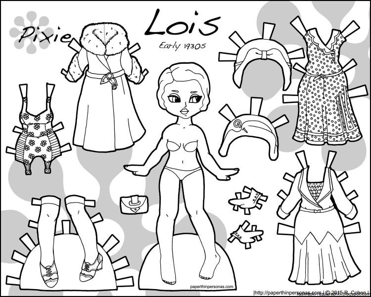 Кукла с одеждой черно белая