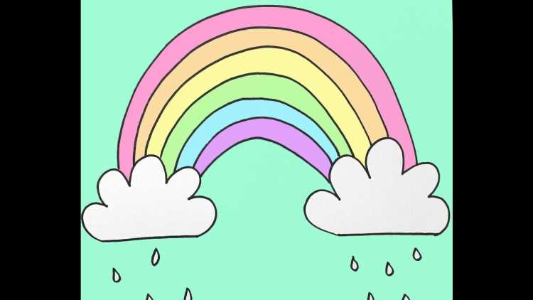 Раскраска для малышей 2-3 года Радуга
