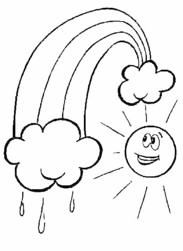 Раскраска Планета и Радуга