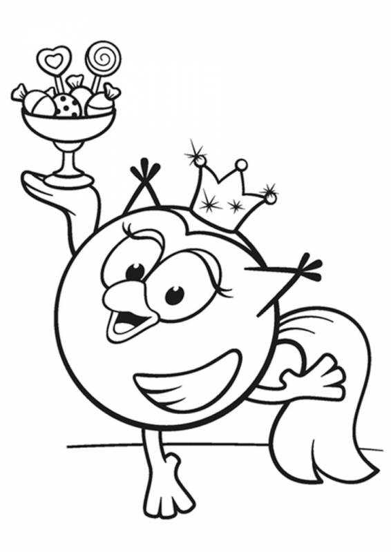 Смешарики раскраска Совунья