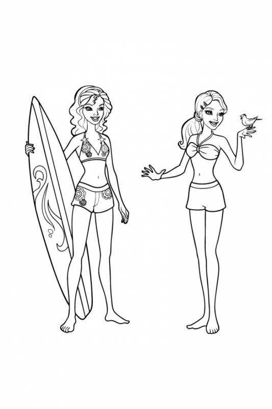 Бумажная кукла в купальнике