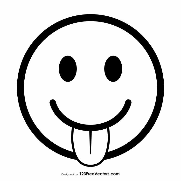 Смайлик раскраска для детей