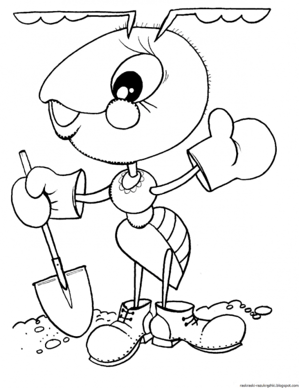 Контуры муравьев для детей