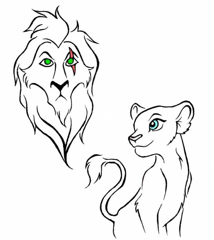 Король Лев тату эскизы