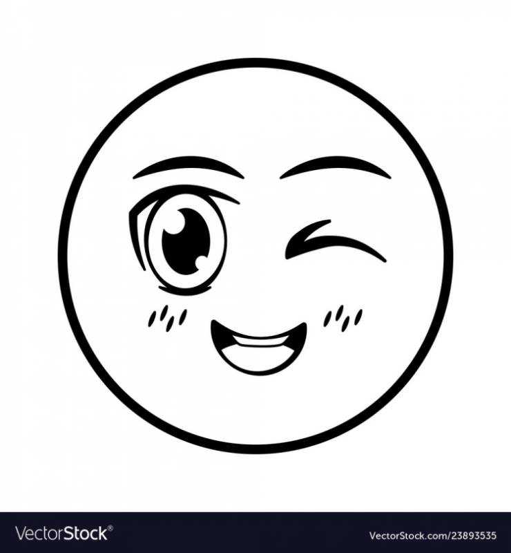 Смайлики чёрно белые