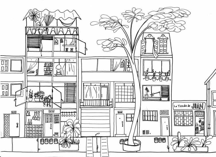 Раскраска здания