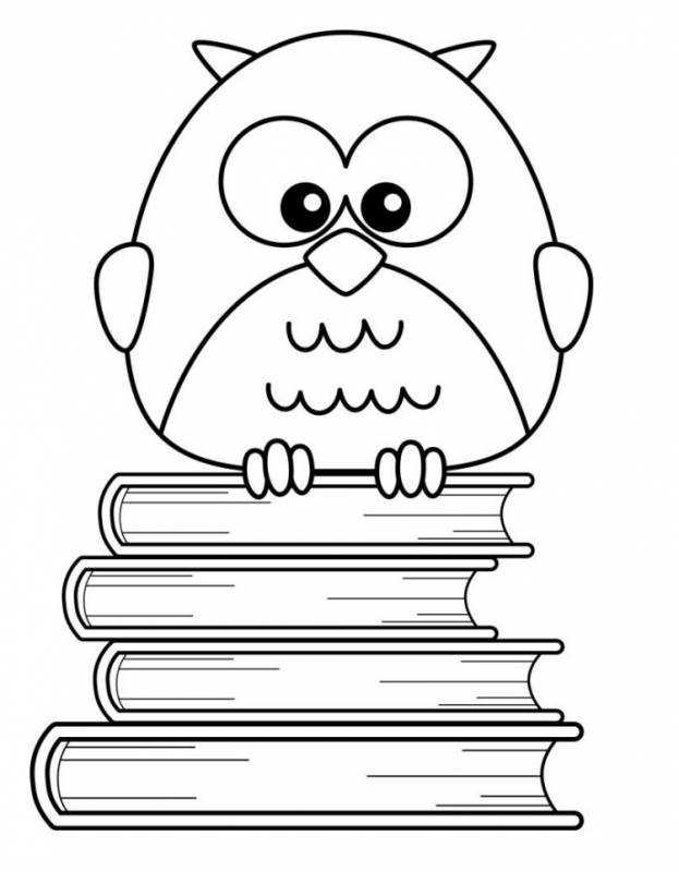 Сова раскраска
