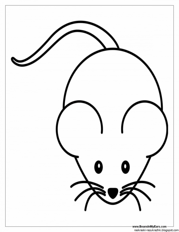 Мышонок раскраска