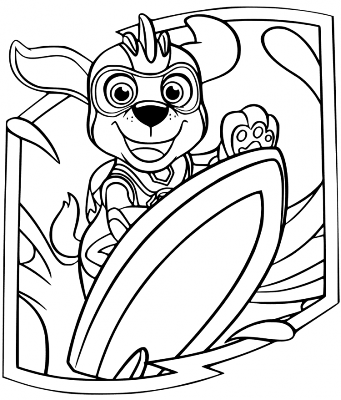 Paw Patrol Mighty pups Coloring