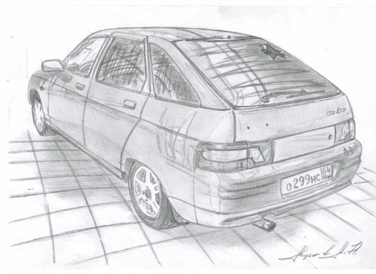 Раскраска Лада Калина универсал