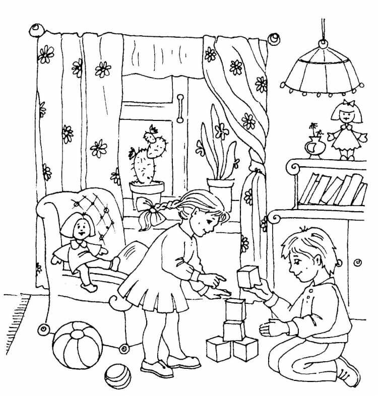 Воспитатель раскраска для детей