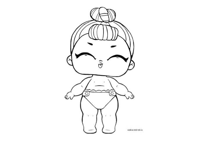 Раскраска малышка