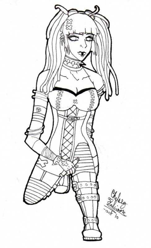 Раскраски бумажные куклы Хэллоуин