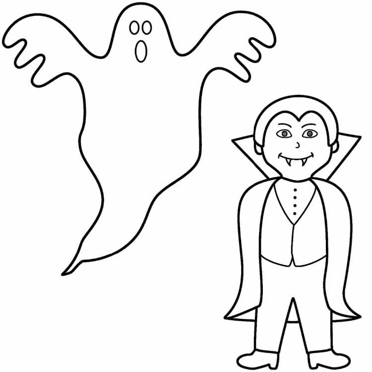 Раскраска вампир Граф Дракула