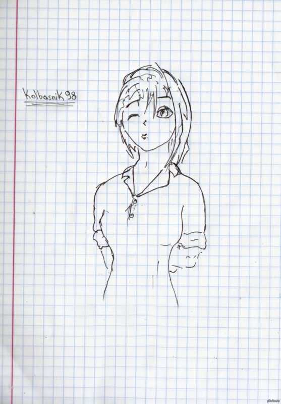 Рисунки девушек ручкой для начинающих