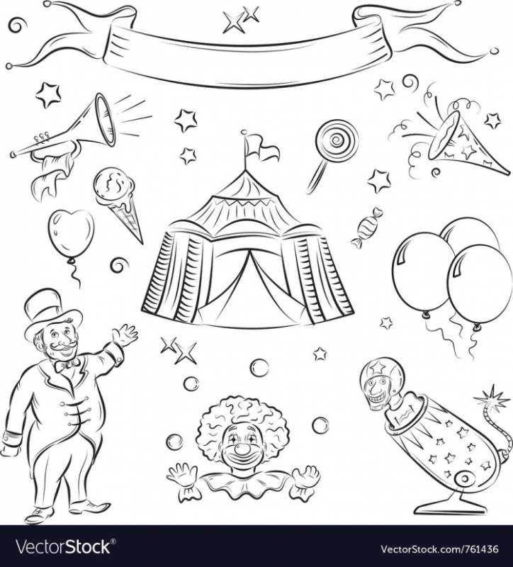 Шатер цирка раскраска