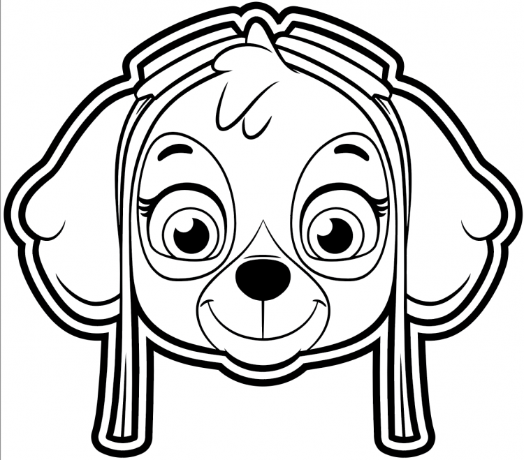 Расукрашка щеняче патрул скае