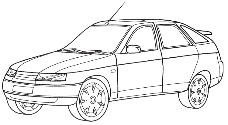 Разукрашки машины ВАЗ 2107