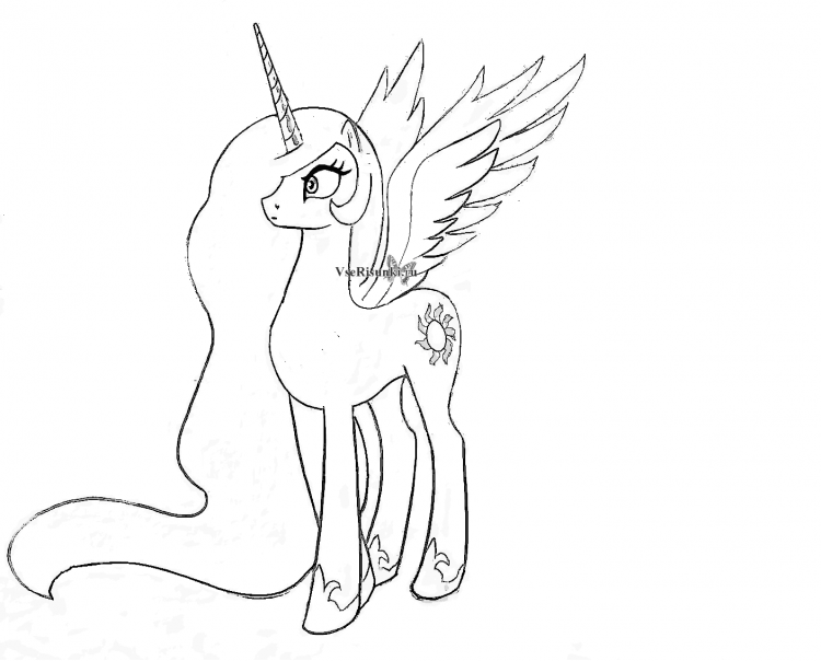 Принцесса Селестия карандашом