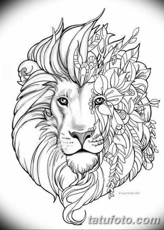Раскраска Лев