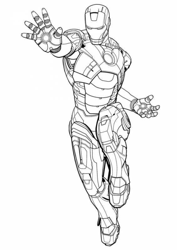 Раскраска робот Железный человек