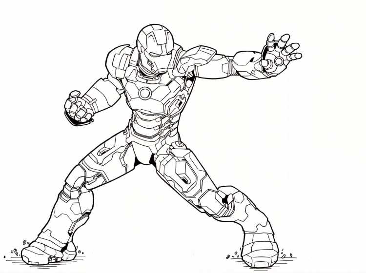 Раскраска человек паук и Железный человек