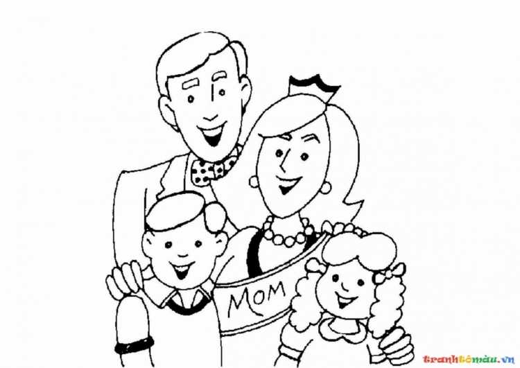 Раскраска "моя семья"