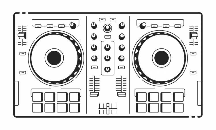 Диджйски й пульт вектор