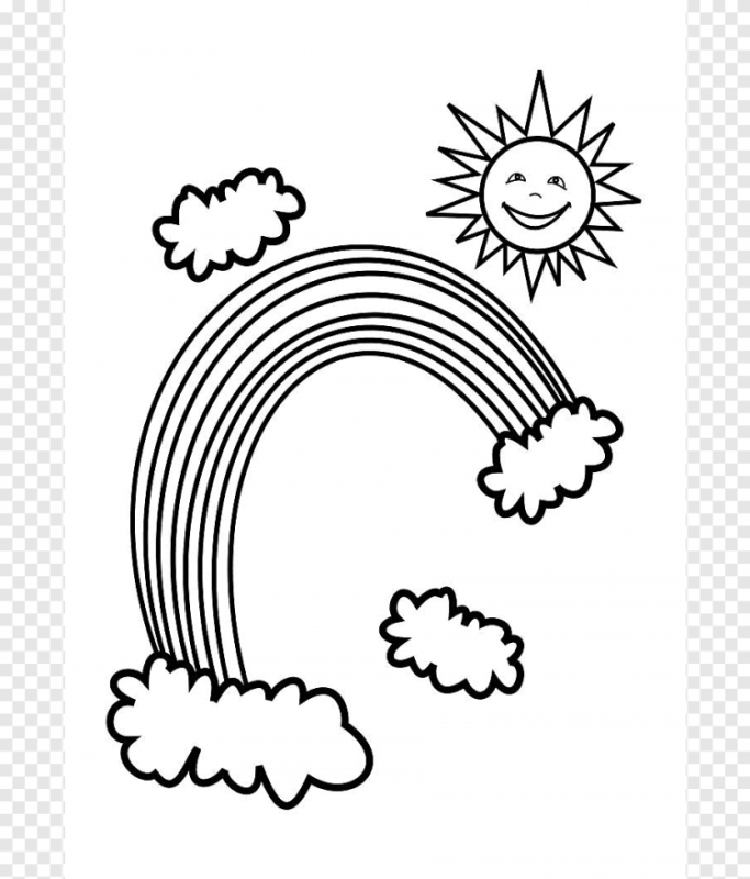 Радуга для раскрашивания детям