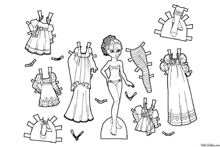 Бумажные куклы с одеждой