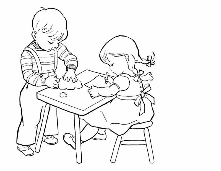 Раскраска детский садик