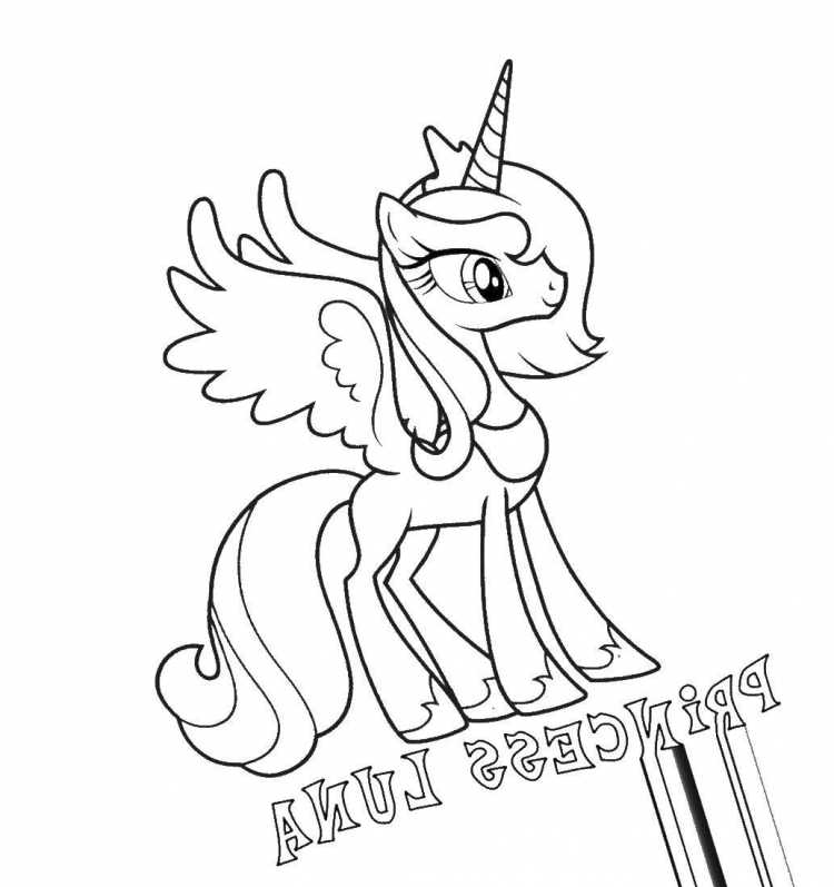 Луна Единорог пони раскраски