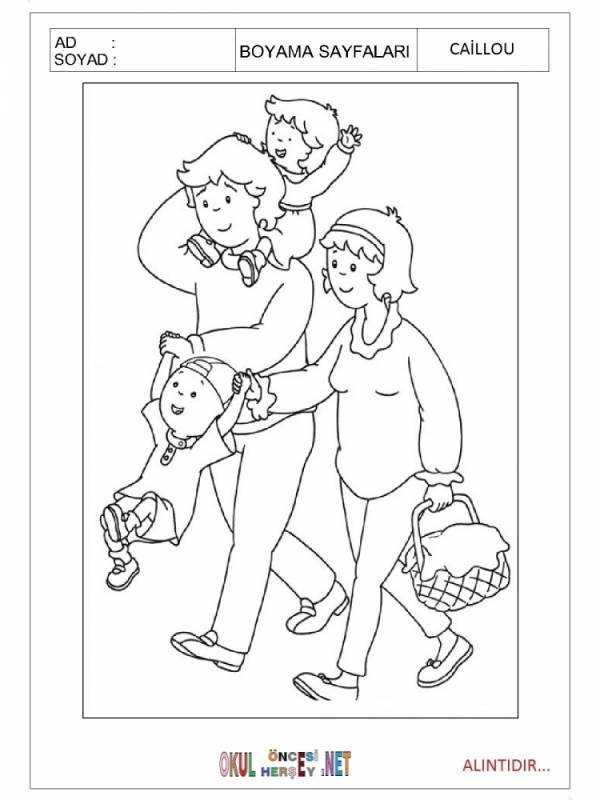 Раскраска семья