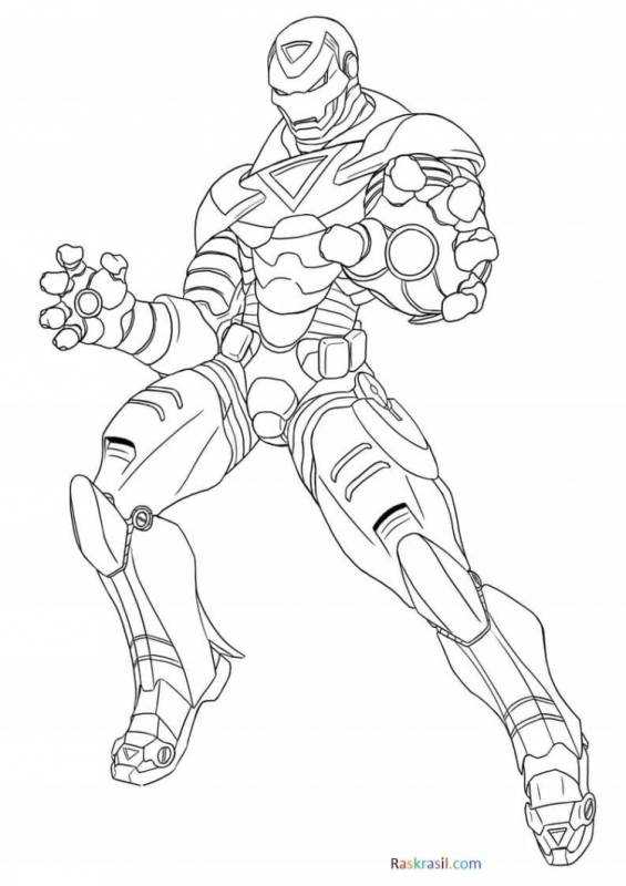 Раскраски для мальчиков Марвел Железный человек