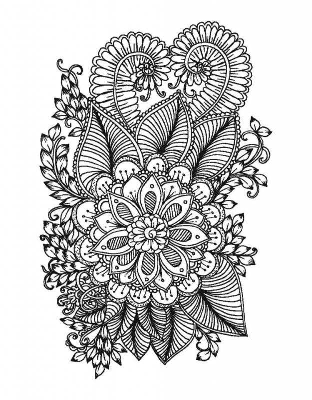 Раскраски Антресс цветы