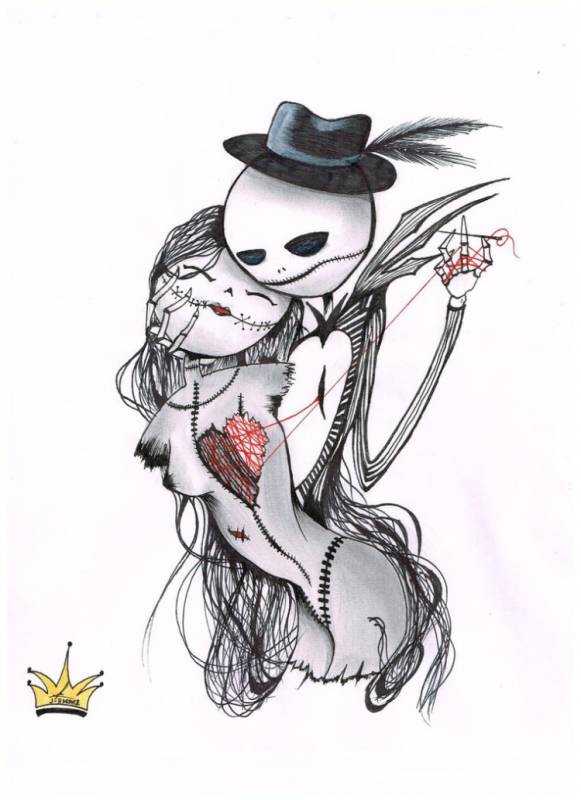 Нарисовать Джека Скеллингтона