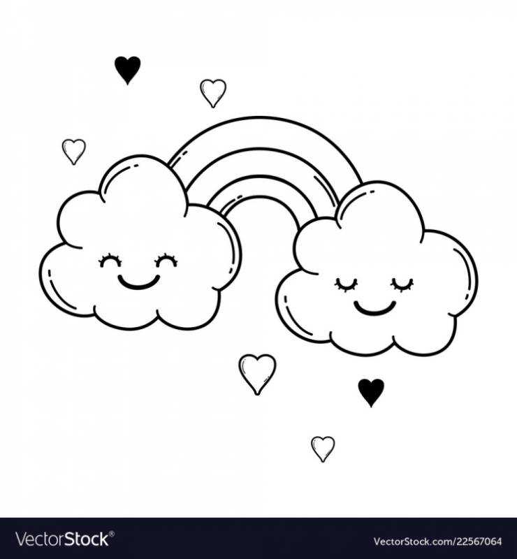 Раскраски для девочек Радуга