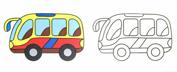 Раскраска транспорт младшая группа