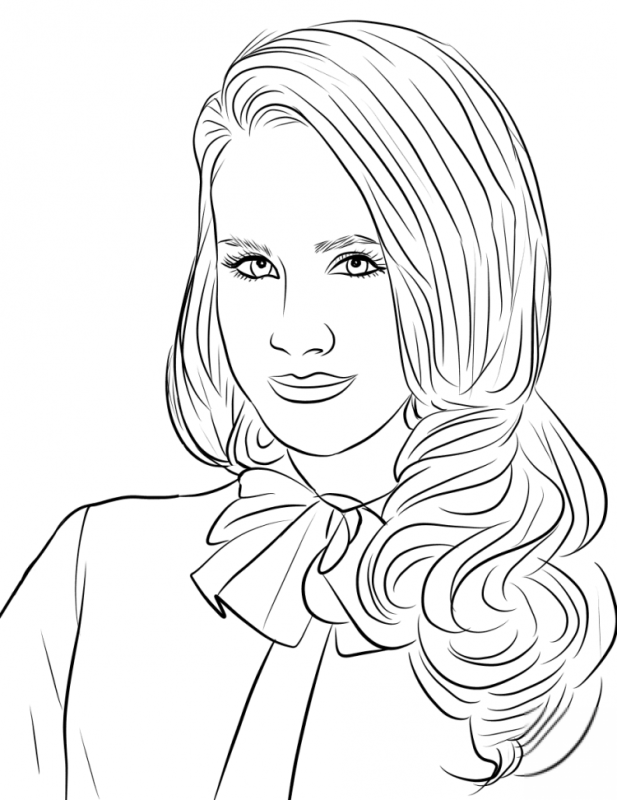 Портрет девочки раскраска