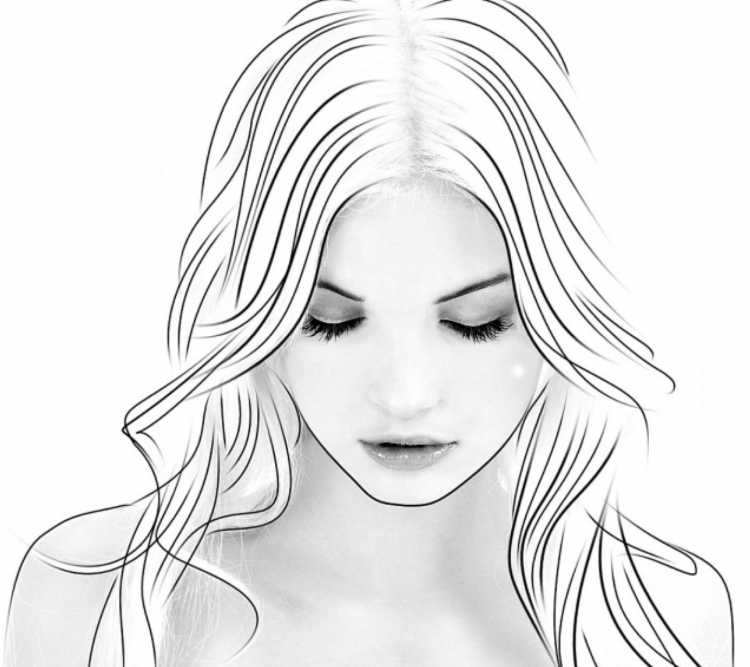 Портрет раскраска