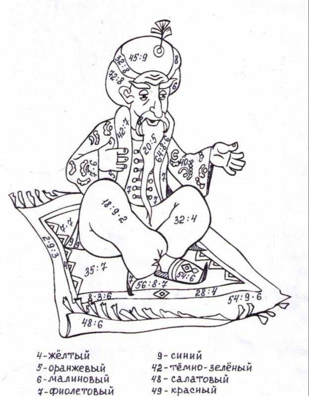 Хоттабыч раскраска