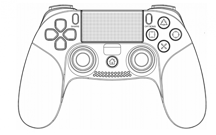 Геймпад плейстейшен 4 чертеж