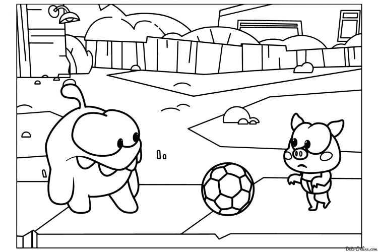 Раскраска ам Ням маленький