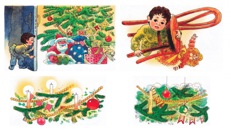 Празднование Рождества раскраски