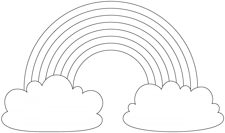 Радуга раскраска для малышей